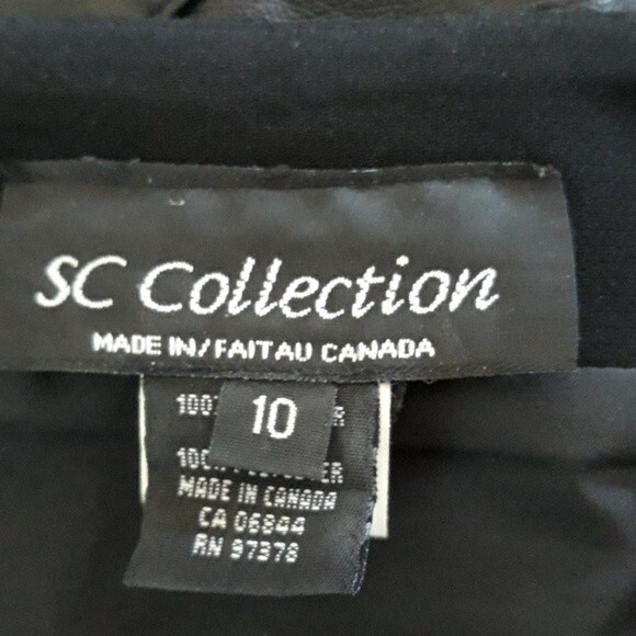 SC Collection BLACK 2 KICK PLEATED HIGH WAISTED PENCIL SKIRT size 10 - Picture 7 of 9